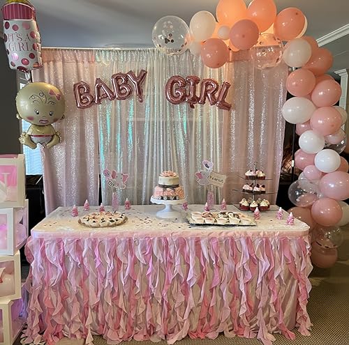 100PCS Pink Balloons Garland with Pink and White Balloons Confetti Balloons for Birthday Party Bridal Baby Shower Engageme...