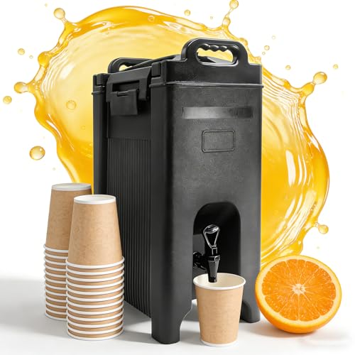 EVGTTI 5 Gallon Insulated Beverage Dispenser,Food-grade LLDPE Hot and Cold Beverage Server,Thermal Drink Dispenser Cooler ...