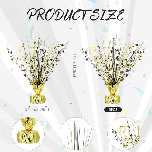 Crowye 6 Pcs Metallic Foil Spray Centerpiece Party Star Fall Table Decoration Valentine's Day New Year 2026 Table Decor fo...