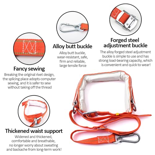 Auckyeer Tree Climbing Gear, Tree Climbing Spikes, with Adjustable Climbing Straps, Tree Climbing Spikes for Tree Work