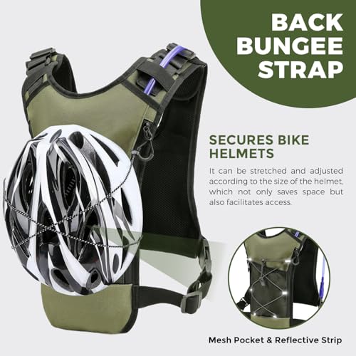 Criuage USA Original Patent Running Hydration Vest Backpack, Lightweight Chest Pack with 2.0L Water Bladder Bag Daypack fo...