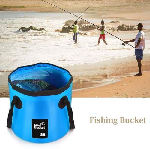 BANCHELLE Collapsible Bucket Water Container Portable Folding Camp Wash Basin for Outdoor Traveling Hiking Fishing Car Was...