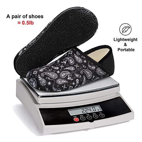 Fires Womens Mens Slippers with Rubber Sole Soft-Lightweight House Slipper Socks Around House Shoes Non Slip Indoor/Outdoor