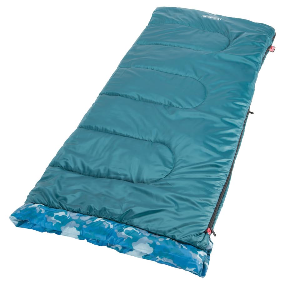 Coleman Kids 45°F Sleeping Bag for Children up to 5ft 5in Tall, Lightweight & Warm Sleep Sack for Indoor/Outdoor Use, Mach...