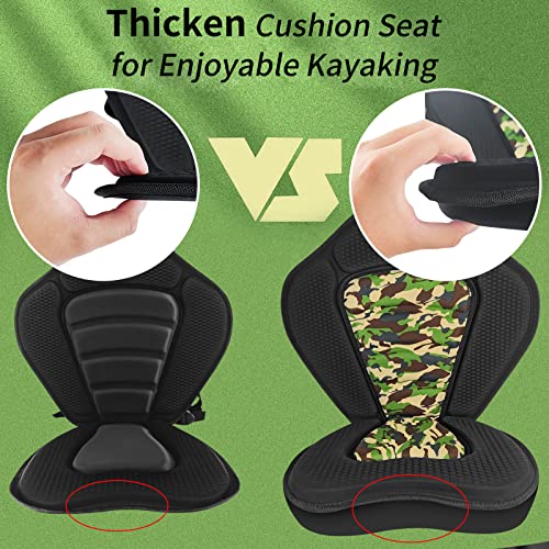 Vashly 2Pack Kayak Seat with Back Support, Kayak Seats with Waterproof Storage Bag for Sit-On-Top Kayaks, Stand-Up Paddleb...
