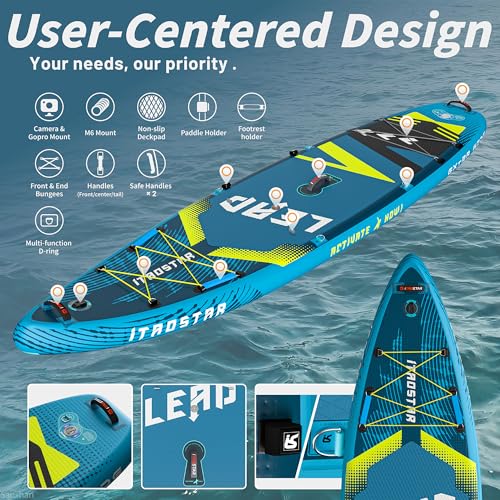 iTAOSTAR Lead 11‘ x 33" / 12’×35" Inflatable Stand Up Paddle Board - Premium SUP Board Kit - Ultra Stable Paddleboard for ...