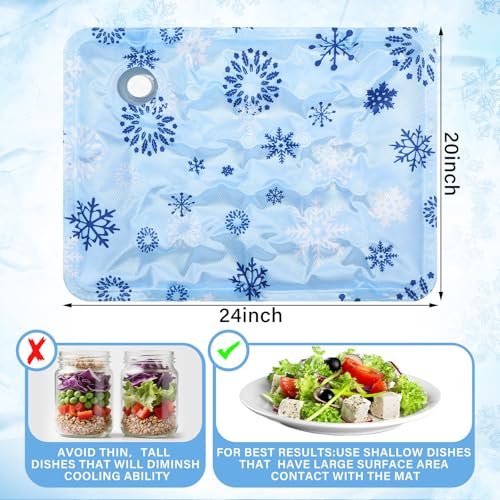 LemonRoad 2 Pack Reusable Freezable Ice Mat Sheets for Coolers Ice Mat Chill for Food Trays Cooling Charcuterie Cooler Bla...
