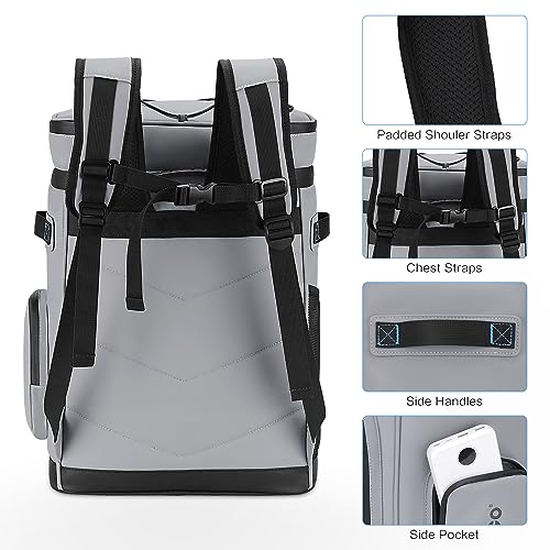 Hulongo Large Waterproof Insulated Cooler Backpack for Men & Women, Leak Proof Cooler Backpack for Camping, Beach, Fishin...