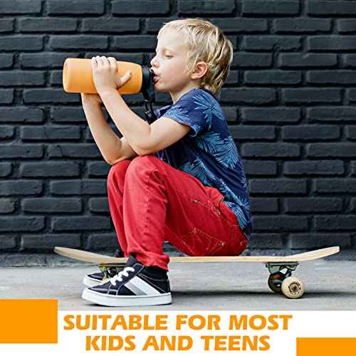 Meooeck Blank Skateboard Decks Bulk 24 x 6 Inch Professional Maple Deck 7 Ply Double Tail Wooden Skate Deck Natural Plain Skateboard for Kids Art Painting Replacement Home Decoration