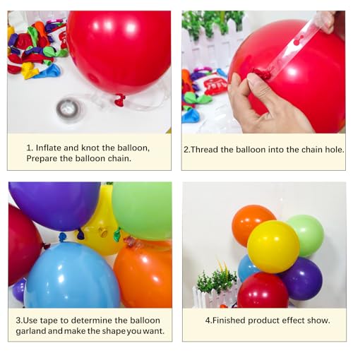 KAWKALSH Rainbow Balloon Arch Kit 111Pcs 18 12 5 Inch Latex Colorful Party Balloons Garland for Birthday Baby Shower Weddi...