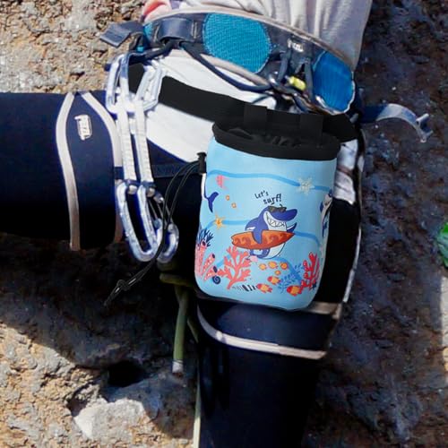 Fanosy Shark Chalk Bag Animal Adventure Edition Chalk Bags for Rock Climbing Climbers Bouldering Gyming Sports Gift for Ad...