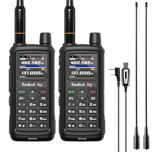Radioddity GM-30 Plus GMRS Handheld Radio, GMRS Repeater Capable, Long Range NOAA/UHF/VHF/Airband Scanner & Receiver with ...