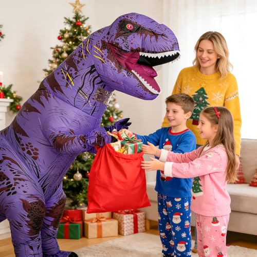 Rysotowy Inflatable Dinosaur Costume for Adults Blow up T-rex Costume Funny Party Dino Costume Fancy Halloween Costume Suit