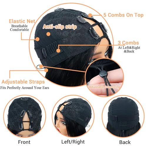 V Part Human Hair Wig Body Wave V Part Wig Human Hair for Black Women 18 Inch Glueless Wigs Clip Upgrade Natural Beginner Friendly Middle Part 200% Density