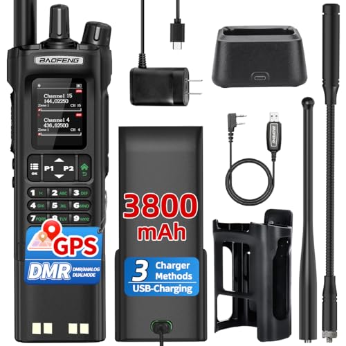 BAOFENG Radio DM32 DMR Radio10W Long Range Ham Radio Handheld 3800mAh Rechargeable Walkie Talkies NOAA Weather Radio DM-32...