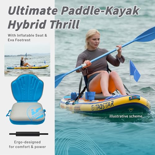iTAOSTAR Adventure 12’×35"/39" Extra Wide Paddle Board, One-Stop Premium SUP Board Accessories, Tailored 5 Fins, Stable In...
