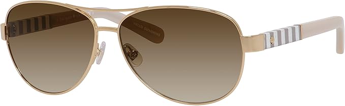 Kate Spade New York Dalia Sunglasses, Women's Trendy Rx-Able Aviator Sunglasses with Adjustable Nosepads & Branded Travel ...