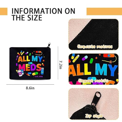 Medicine Bags Organizer Storage Pouches Medicition Makeup Bags Meds Travel Toiletry Bag Pills Medicine Cosmetic Pouche Bag...