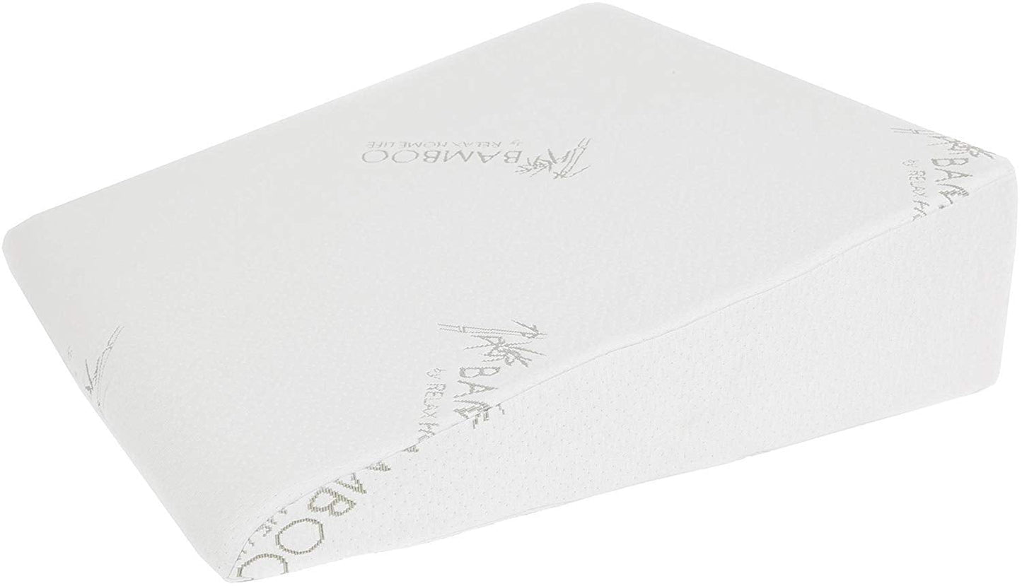 7.5 Inch Bed Wedge Pillow for Acid Reflux or Sleeping | 1.5 Inch Memory Foam Top with Stay Cool Cover | Incline Leg Elevation Pillows | Ideal for Gerd, Heartburn, and Snoring (25" Wx26 Lx7.5 H)