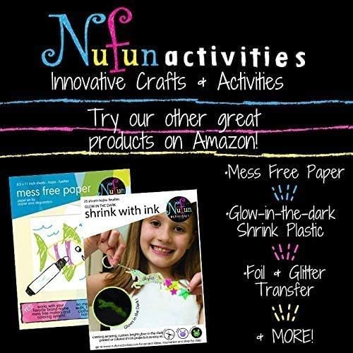 NuFun Activities Inkjet Printable Iron-On Heat Tshirt Transfer Paper 11x17 (12, Dark Fabrics)