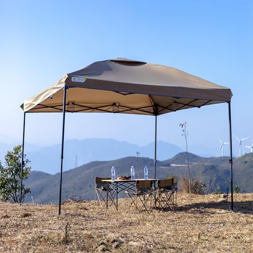 MOQI 10x10 Canopy Replacement Top Cover with 2 Air Vents, Silver Coated Waterproof 150D Oxford Fabric Pop Up Tent for Stra...
