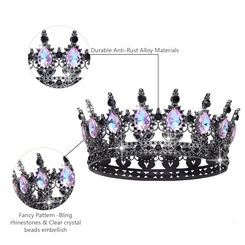 Queen Crown Rhinestone Wedding Crowns and Tiaras for Women Costume Party Hair Accessories Princess Birthday Crown Crystal ...
