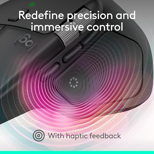 Logitech MX Master 4, Ergonomic Wireless Mouse with Advanced Performance Haptic Feedback, Ultra-Fast Scrolling, USB-C Char...