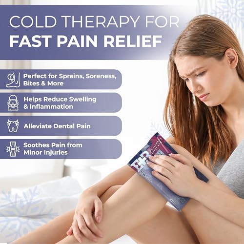 Disposable Cold Compress Therapy Instant Ice Pack for Injuries – Fast-Acting Cold Therapy – 4.5" x 7" – Pallet of 50 Cases...