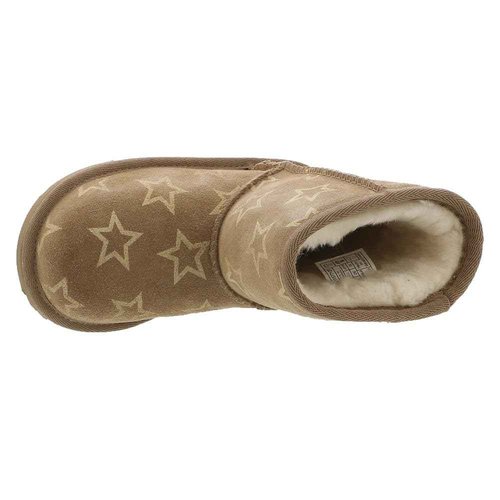 UGG Kids T Classic II Stars Fashion Boot, Chestnut/Gold Iridescent, 6 US Unisex Toddler