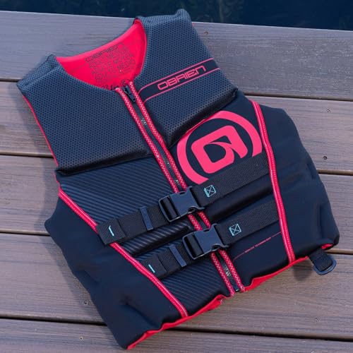 O'Brien Flex V-Back Life Jacket – Coast Guard Approved Adult Life Vest with Flex Fit Design, Lightweight Foam & Front Zip ...