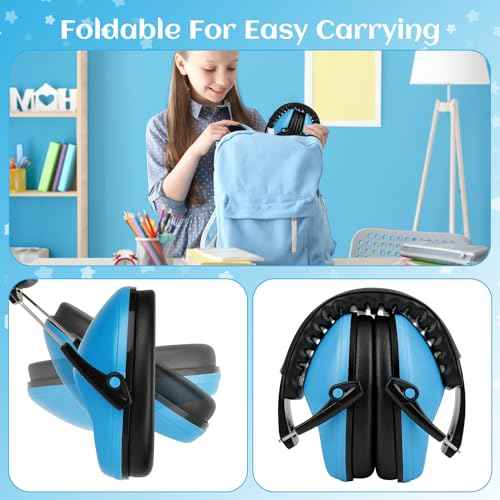 2 Pack Noise Canceling Headphones for Kids, Kids Ear Protection Earmuffs for Autism, Toddler, Children, Noise Cancelling Sound Proof Earmuffs/Headphones for Concerts, Air Shows, Fireworks