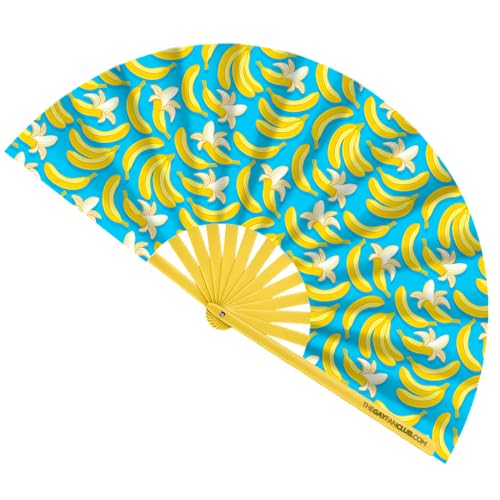 Banana Fan – Playful Bamboo Folding Festival Fan for Pride & Drag Events