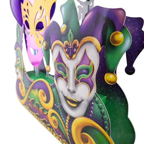 Cheerland Mardi Gras Decorations Mardi Gras Table Centerpiece Decor Birthday Masquerade Carnival For New Orleans Mask Fat ...
