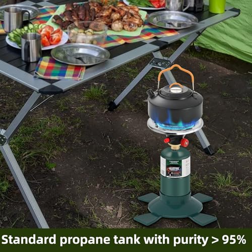 KOMAN BLUEFIRE 1lb Propane Tank Camping Propane Tank Pack of 4 Portable Canister Propane Gas Tank Small Propane Tanks for ...