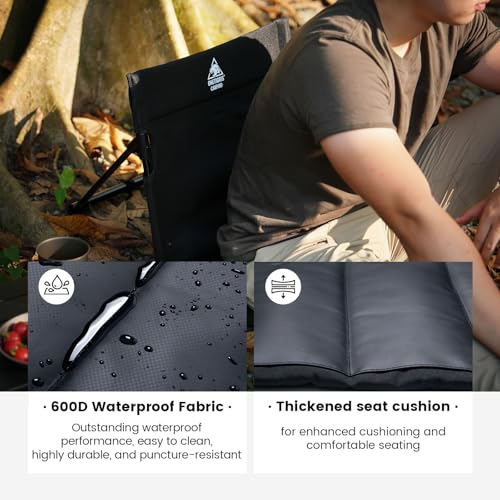 ONETIGRIS Ultralight Camping Chair,Foldable Chair with Backrest,Portable Flip Chair for Beach,Poolside,Picnic,Camping&Back...