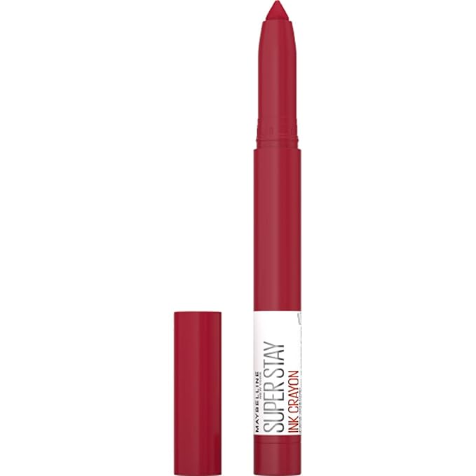 Maybelline Super Stay Ink Crayon Matte Longwear Lipstick Makeup, 125 Check Yourself, 0.04 oz