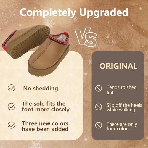 Home Slipper Platform Slippers for Women Indoor Outdoor Mini Boots Non-slip Plush Lining Slip On House Shoes