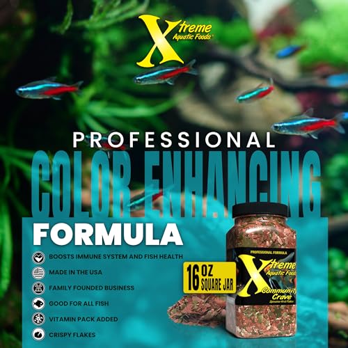 Xtreme Community Crave Flake - Krill & Spirulina Blend for Vibrant Colors, Immune Support and Digestive Health, Tropical &...