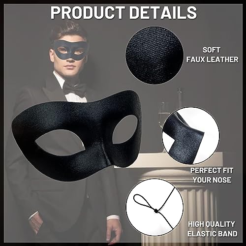 HyperFun Masquerade Mask for Men Classic Vintage Venetian Mens Mask Lightweight Gentle, Specially for Costume, Theme Parties