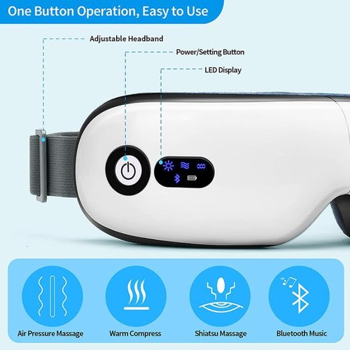 Misneach LLC Eye Massager with Heat is a Great Gift for reducing Eye Strain and Promoting Relaxation. with Soothing Heat and Adjustable Settings, it’s Perfect for Everyday Comfort and self-Care.