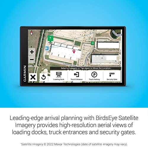 Garmin dezl OTR610, Large, Easy-to-Read 6" GPS Truck Navigator, Custom Truck Routing, High-Resolution Birdseye Satellite I...