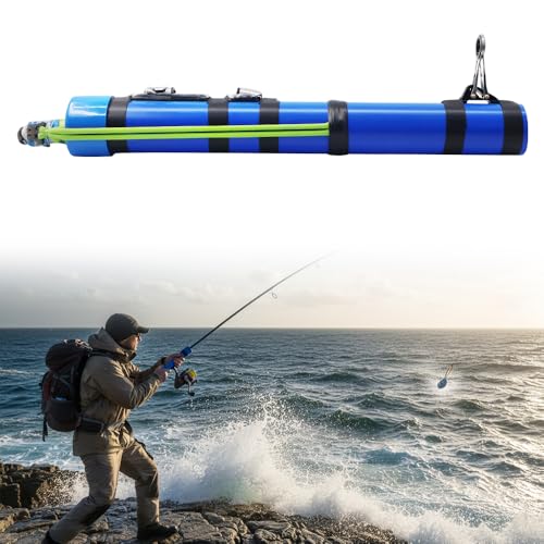 Fishing Catapult Rod, 2026 New Slingshot Casting Tool or Outdoor Adventures, Fishing Pole with Adjustable Latex Tubes & Er...
