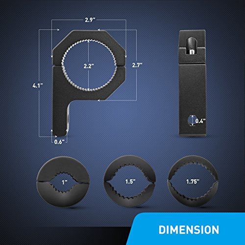 Nilight - 90020D 4PCS Mounting Bracket Kit LED Off-Road Light Horizontal Bar Tube Clamp Roof Roll Cage Holder,2 Years Warr...