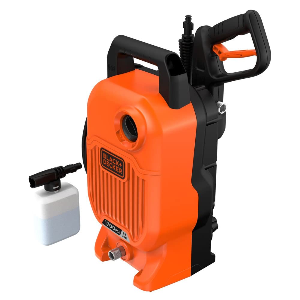 BLACK+DECKER Electric Pressure Washer, Cold Water, 1700 PSI, 1.2 GPM (BEPW1700)