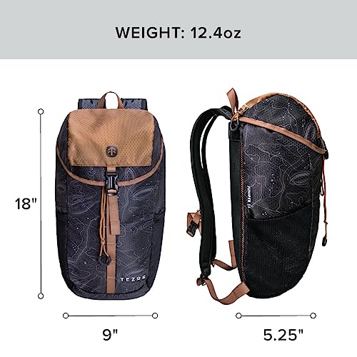 Tezos Juniper Daypack, Lightweight Hiking Backpack and Hydration Pack for Camping, Travel, Biking, and the Outdoors, 16 Li...