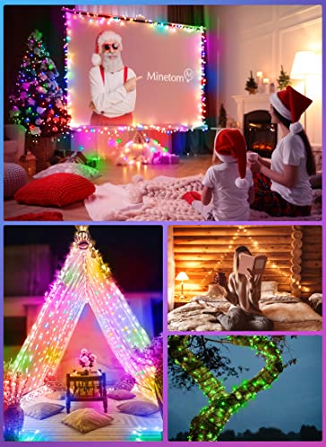 Minetom Fairy Lights Color Changing - 33FT 100 LED String Light with Remote, 16 Single Colors & 6 Holiday Colors,12 Modes,...