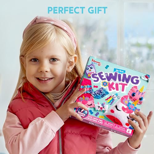 Klever Kits 7 Sewing Projects- My First Kids Sewing Kit- Easy DIY Arts and Crafts for Girls, Craft Kits, Birthday Gifts fo...