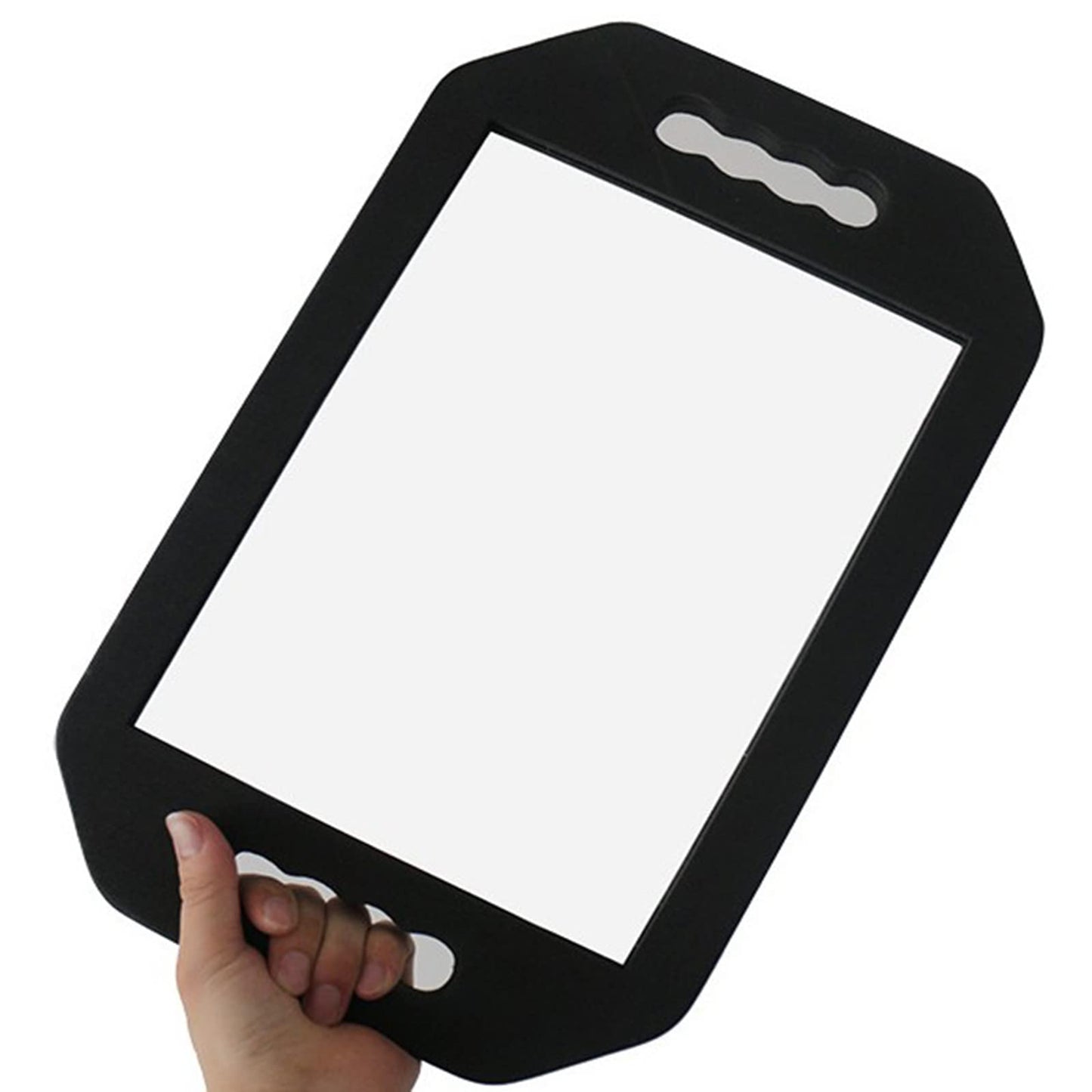 Feisate 4 Pack Barber Mirror Handheld Foam, Salon Large Hand Mirror with Double Handle, Square Foam Mirrors Barber, Barbershop H