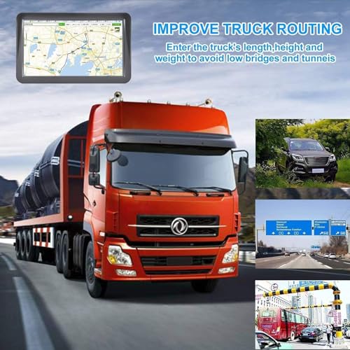 9" Truck GPS Navigator for Car RV – HD Touchscreen, Custom Truck Routing, Free Lifetime 2026 Maps (US/Canada/Mexico), Lane...