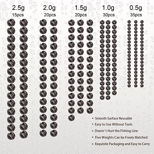 SANWEAL120PCS/200PCS Fishing Weights Sinkers - Premium Split ShotFishing Weights Sinkers - Round Removable Fishing Sinkers...
